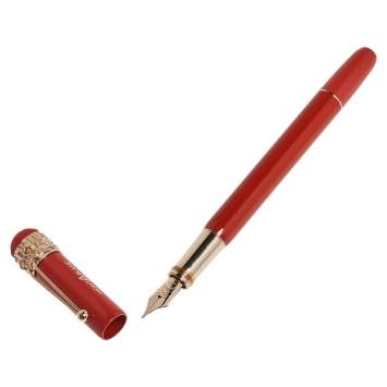 Pre Owned Montblanc Rouge et Noir Heritage Collection Spider Metamorphosis Fountain Pen M