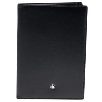 Pre Owned Montblanc Black Leather Passport Holder