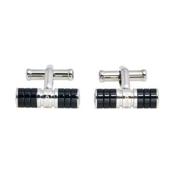 Pre Owned Montblanc Heritage Silver Tone Barrel Cufflinks