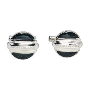 Pre Owned Montblanc Elegance Stainless Steel Reversible Lacquer Cufflinks