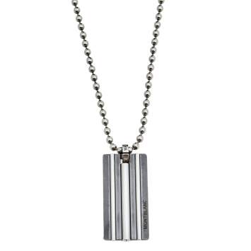 Pre Owned Montblanc Contemporary Collection Steel & Tantalum Twin Tag Pendant Necklace