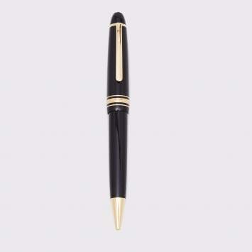 Pre Owned Montblanc Meisterstück Classique Black Resin Gold Plated Ballpoint Pen
