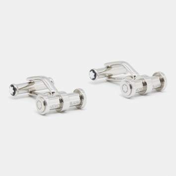 Pre Owned Montblanc Silver Tone Meisterstück Bar Cufflinks