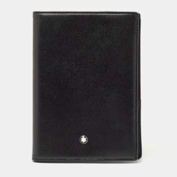 Pre Owned Montblanc Black Leather Meisterstück Passport Holder