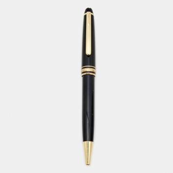 Pre Owned Montblanc Meisterstück Classique Black Resin Gold Plated Ballpoint Pen
