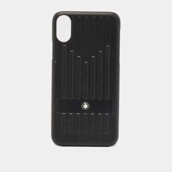 Pre Owned Montblanc Black Sartorial Hard Shell Leather Phone Case IPhone X
