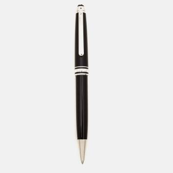 Pre Owned Montblanc Montblanc Meisterstück UNICEF Resin Silver Tone Black Ballpoint Pen
