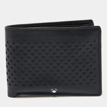Pre Owned Montblanc Black Leather Meisterstuck Bifold Wallet