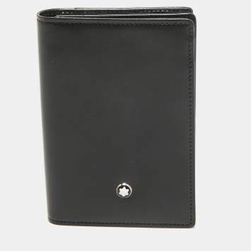 Pre Owned Montblanc Black Leather Meisterstuck Business Card Holder