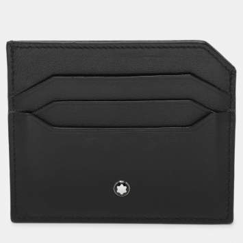 Pre Owned Montblanc Black Leather Meisterstuck Card Holder