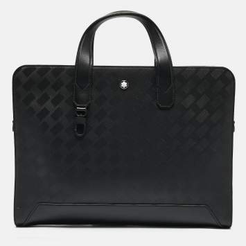 Pre Owned Montblanc Black Textured Leather Extreme 3.0 Document Case