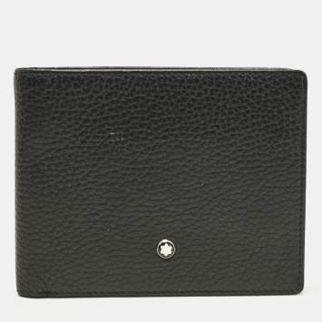 Pre Owned Montblanc Black Leather Meisterstuck 6CC Bifold Wallet