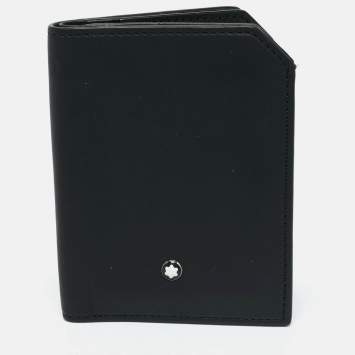 Pre Owned Montblanc Black Leather Meisterstuck Bifold Wallet