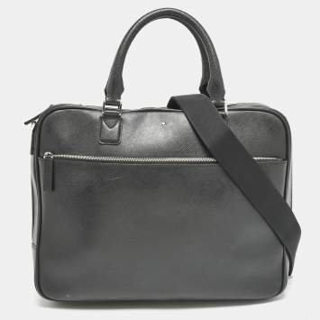 Montblanc Black Leather Sartorial Document Briefcase