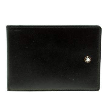 Pre Owned Montblanc Black Leather Meisterstuck Notepad Wallet