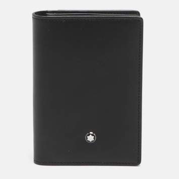 Pre Owned Montblanc Meisterstuck Black Leather Card Case