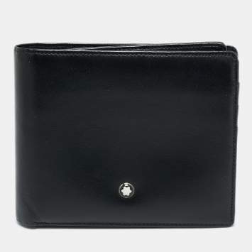 Pre Owned Montblanc Meisterstuck Black Leather 12CC Bifold Wallet
