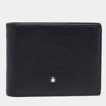 مملوكة مسبقًا Montblanc 8CC Black Leather Bifold Wallet