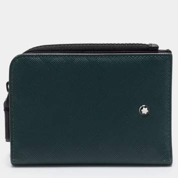 مملوكة مسبقًا Montblanc Extreme 3.0 Dark Green Textured Leather Bifold Wallet