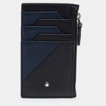 مملوكة مسبقًا Montblanc Meisterstuck Geometry Multicolor Leather Zip Card Holder