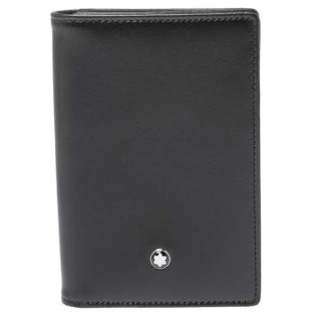 مملوكة مسبقًا Montblanc Black Leather Meisterstuck Business Card Holder