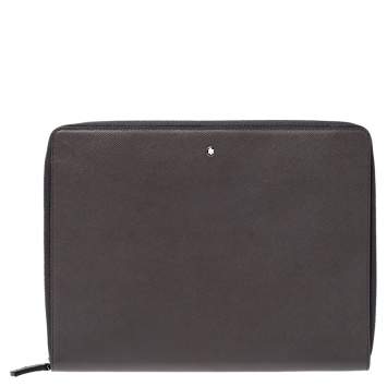 Pre Owned Montblanc Grey Leather Meisterstuck iPad Pouch 