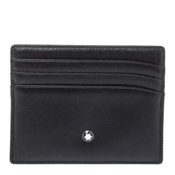 Pre Owned Montblanc Black Leather Meisterstuck Card Holder 6CC