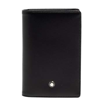 Pre Owned Montblanc Black Leather Business Card Holder