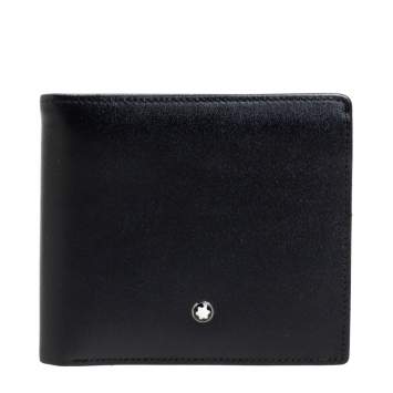 Pre Owned Montblanc Black Leather Meisterstuck Bifold Wallet