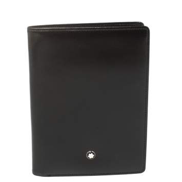Pre Owned Montblanc Black Leather Bifold Card Holder