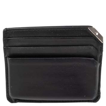 Pre Owned Montblanc Black Leather Urban 6CC Card Holder 