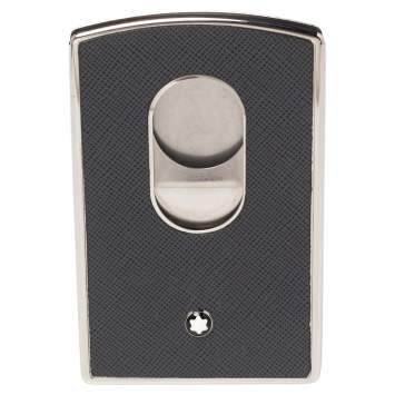 Pre Owned Montblanc Grey Leather Sartorial Hard Shell Business Card Holder