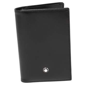 Pre Owned Montblanc Black Leather Meisterstuck Business Card Holder