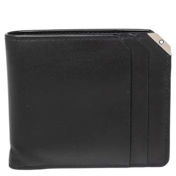 Pre Owned Montblanc Black Leather Urban Bifold Wallet