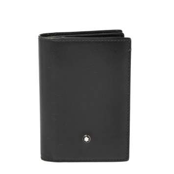 مملوكة مسبقًا Montblanc Black Leather Meisterstuck Business Card Case
