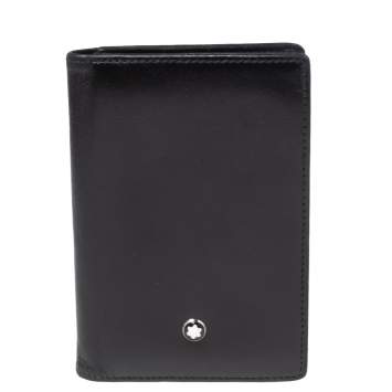 مملوكة مسبقًا Montblanc Black Leather Meisterstuck Business Card Case