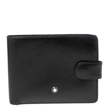 مملوكة مسبقًا Montblanc Black Leather Meisterstuck Bifold Wallet 