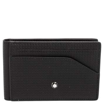 مملوكة مسبقًا Montblanc Black Leather Meisterstück Bifold Card Case