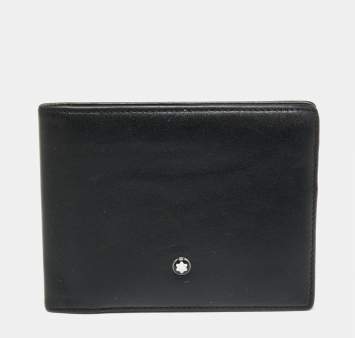 مملوكة مسبقًا Montblanc Black Leather Sartorial Bifold Wallet 