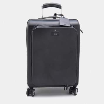 Pre Owned Montblanc Black Polycarbonate Nightflight Trolley Luggage