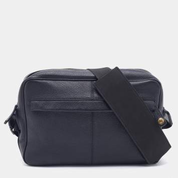 Pre Owned Montblanc Black Leather Crossbody Bag