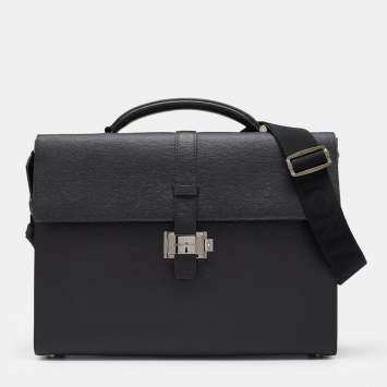 Pre Owned Montblanc Black Meisterstuck Leather Briefcase