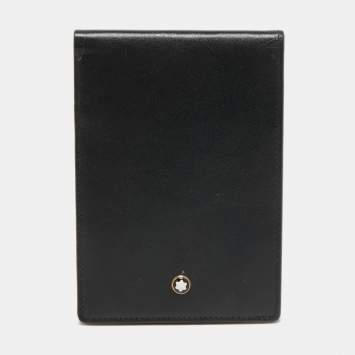 Pre Owned Montblanc Black Leather Meisterstuck Notepad Wallet