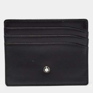 Pre Owned Montblanc Black Leather Meisterstück Pocket 6cc Card Holder