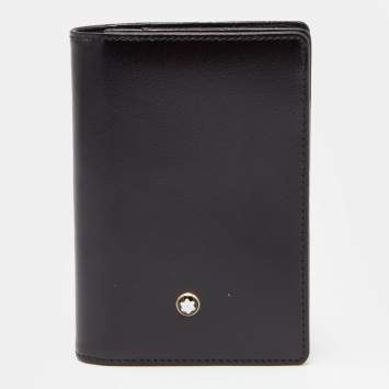 Pre Owned Montblanc Black Leather Meisterstück Business Card Holder 