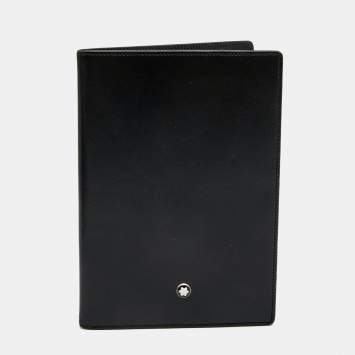 Pre Owned Montblanc Black Leather Meisterstuck Passport Holder