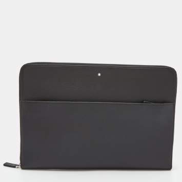 Pre Owned Montblanc Black Leather Document Case