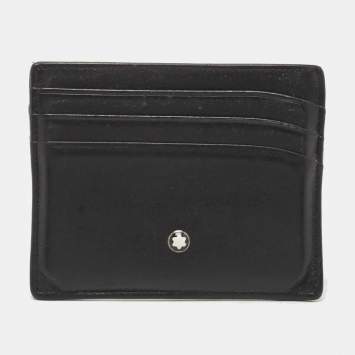 Pre Owned Montblanc Black Leather Meisterstuck Card Holder 6CC