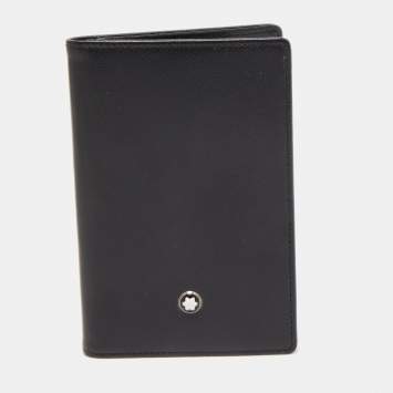 Pre Owned Montblanc Black Leather Meisterstück Business Card Holder