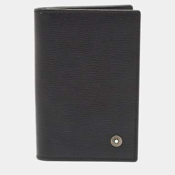 Pre Owned Montblanc Black Leather Westside Business Card Holder